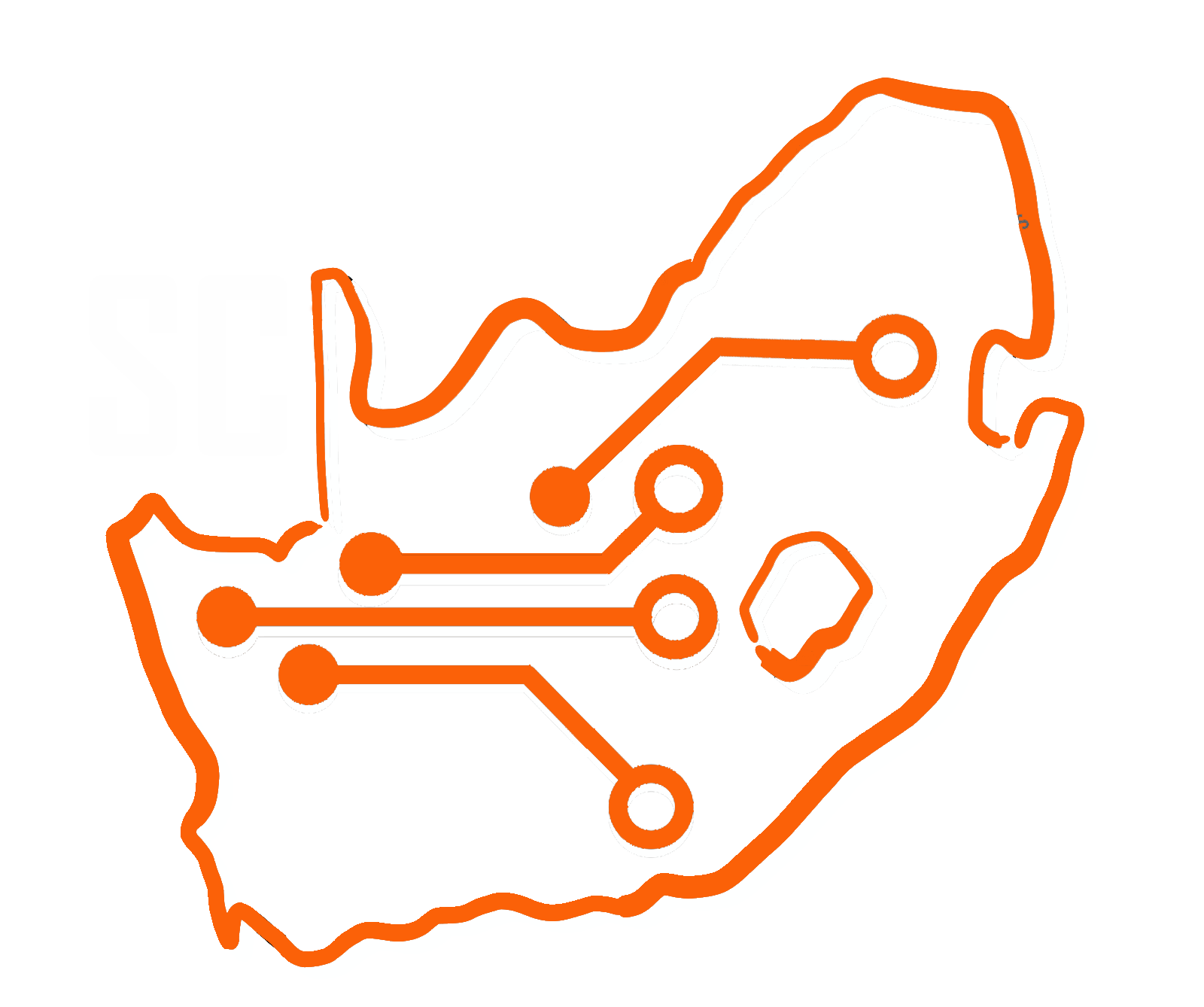 SA Outline Orange with white Shadow & Network lines